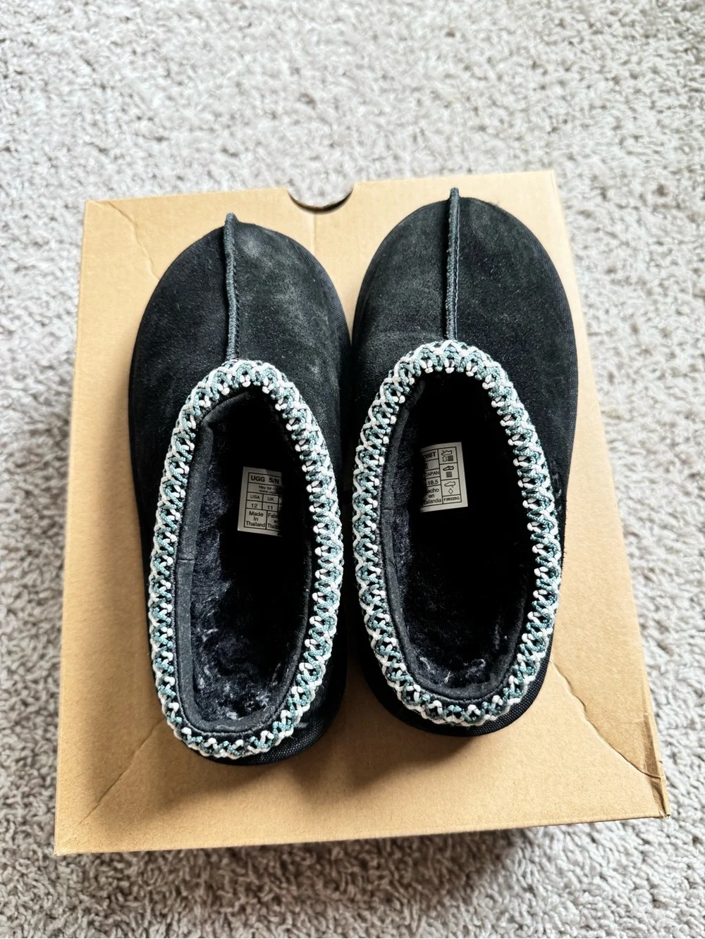 UGG Kids Black Slip-On Clog with Contrasting Trim